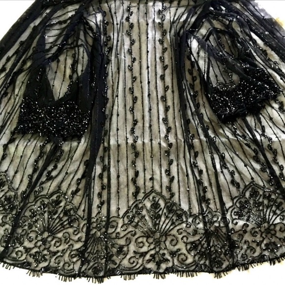 Emanuel Ungaro Tops - Vintage Black Beaded Blouse Emanuel Ungaro Beaded Net Blouse